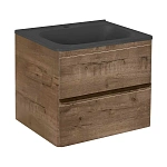 Тумба под раковину Vincea Vico 600 подвесная, 2 выкатных ящика soft close, V.Oak