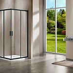 Душевой уголок Vincea Garda VSS-1G8011CLB, 1100*800, черный, стекло прозрачное
