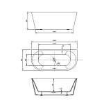 Акриловая ванна 180x80 Vincea VBT-421-1800, белая