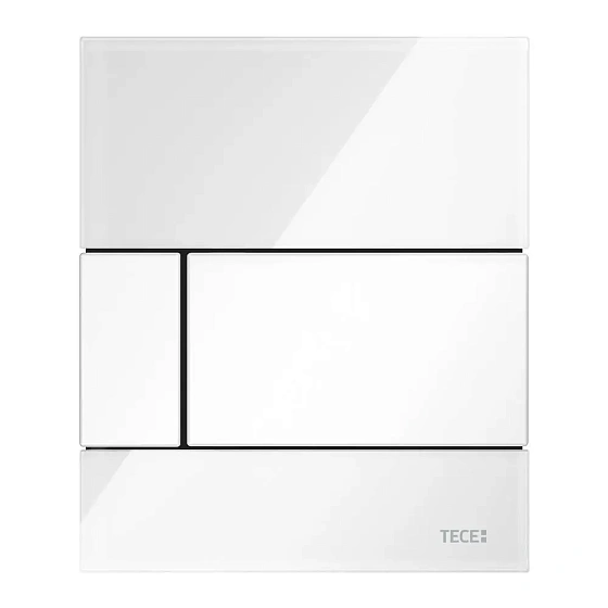 Стеклянная кнопка смыва Tece TECEsquare 9242800 белая