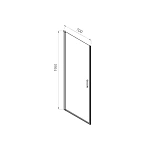 Душевая дверь Vincea Alpha VDP-3AL700MT , хром, стекло текстурное