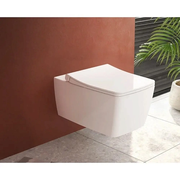 Инсталляция с унитазом VITRA Metropole 9820B003-7201 кнопка матовый хром