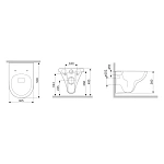 Унитаз подвесной AM.PM Gem FlashClean C901700SCmb безободковый