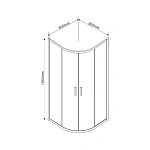 Душевой уголок Vincea Garda VSQ-1G800CL, 800*800, хром, стекло прозрачное