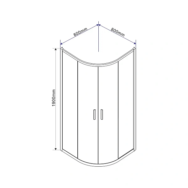 Душевой уголок Vincea Garda VSQ-1G800CL, 800*800, хром, стекло прозрачное