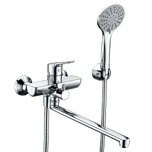 Смеситель для ванны с длинным изливом WasserKRAFT Lippe 4502L с душем