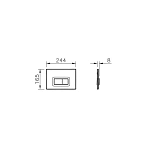 Кнопка смыва VITRA Loop 740-0680 хром