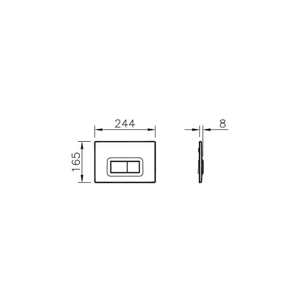 Кнопка смыва VITRA Loop 740-0680 хром