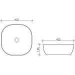Накладная раковина Ceramica Nova Element CN6010, 41.5 см