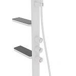Душевая стойка Vincea Inspire VSFS-3I11W с изливом, 30см верх душ, белый