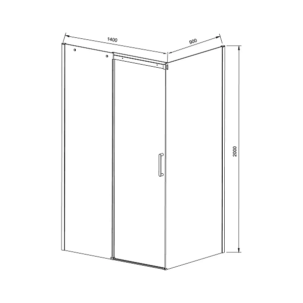 Душевой уголок Vincea Dice VSR-4D9014CL, 1400*900, хром, стекло прозрачное