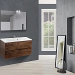Тумба под раковину Vincea Mia 900 подвесная, 2 выкатных ящика soft close, R.Wood