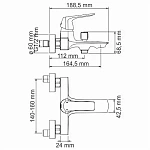 Смеситель для ванны WasserKRAFT Neime 1901