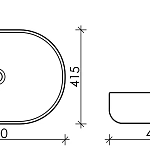 Накладная раковина Ceramica Nova Element CN6047, 60 см