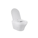 Унитаз подвесной Vincea Edge-M VT1-37 безободковый, цвет белый, ультратонкое soft-close сиденье