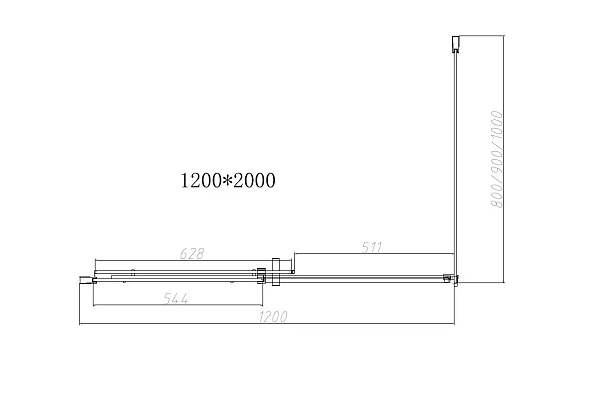 Душевой уголок Vincea Dice VSR-4D9012CL, 1200*900, хром, стекло прозрачное