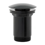 Пробка "click-clack" к сифону для умывальника A706BL (черная)