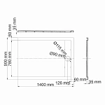 Поддон для душа WasserKRAFT Rhin 44T36, 140x90 см