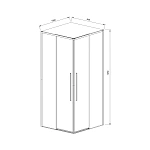 Душевой уголок Vincea Slim-N VSS-4SN9010CLB, 1000*900, черный, стекло прозрачное