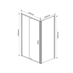 Душевой уголок Vincea Intra VSR-1I809080CH, 800/900*800, хром, стекло шиншилла