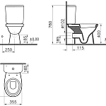 Унитаз-компакт Norm Fit 9844B099-7200 с микролифтом