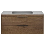 Тумба под раковину Vincea Chiara 2D 1000 подвесная, 2 выкатных ящика soft-close, T.Oak