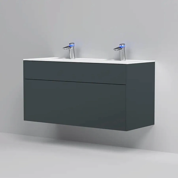 M50AFHX1203GM Inspire V2.0, База под раковину, подвесная, 120 см, 3 ящика, push-to-open, графит мато