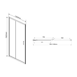 Душевая дверь Vincea Garda VDS-1G120CLGM, 1200, вороненая сталь, стекло прозрачное