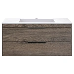 Тумба под раковину Vincea Chiara 2D 1000 подвесная, 2 выкатных ящика soft-close, R.Oak
