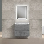 Тумба под раковину Vincea Paola 600 подвесная, 2 выкатных ящика soft close, Beton