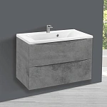 Тумба под раковину Vincea Mia 750 подвесная, 2 выкатных ящика soft close, Beton