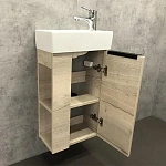Подвесная тумба с раковиной Comforty Матэ 40 дуб дымчатый 00-00000833CF
