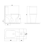 Унитаз-компакт Olive’S Porto PR31126DP, безободковый, с микролифтом