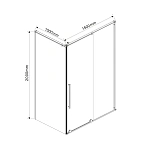 Душевой уголок Vincea Arno VSR-1A1015CL, 1500*1000, хром, стекло прозрачное