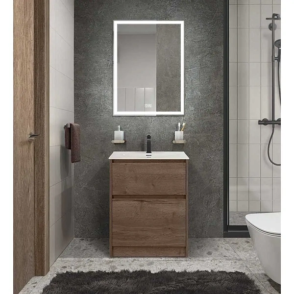 Тумба под раковину напольная BelBagno KRAFT39-500/390-2C-PIA-RT Rovere Tabacco, 50 см