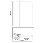 Стеклянная шторка для ванны WasserKRAFT Berkel 110х140 см 48P02-110L Matt glass Fixed
