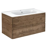 Тумба под раковину Vincea Vico 1000 подвесная, 2 выкатных ящика soft close, V.Oak
