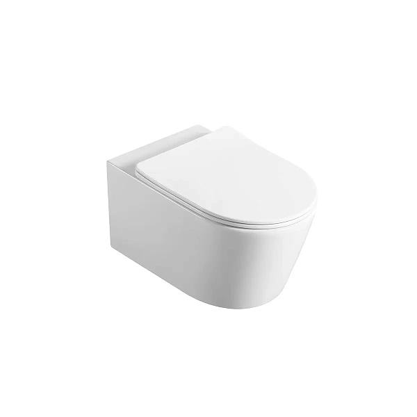 Унитаз подвесной Vincea Cute VT1-24 безободковый, цвет белый, ультратонкое soft-close сиденье