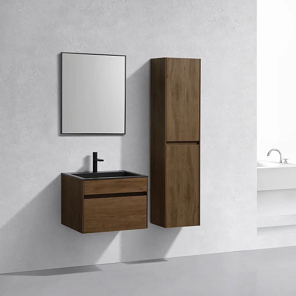 Тумба под раковину Vincea Chiara 600 подвесная, 1 выкатной ящик soft-close, T.Oak
