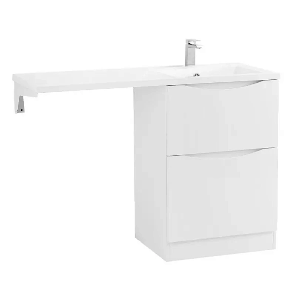 Тумба под раковину напольная BelBagno LAVANDERIA-580/1200-2C-PIA-BL Bianco Lucido, 120 см