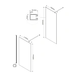 Душевая перегородка Vincea Walk-In VSW-1H120CLB,1200*2000, черный матовый, стекло прозрачное