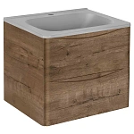 Тумба под раковину Vincea Paola 600 подвесная, 2 выкатных ящика soft close, V.Oak