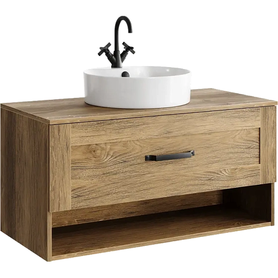 Тумба под раковину подвесная Aqwella Craft CRF0110DB, 100 см, дуб балтийский