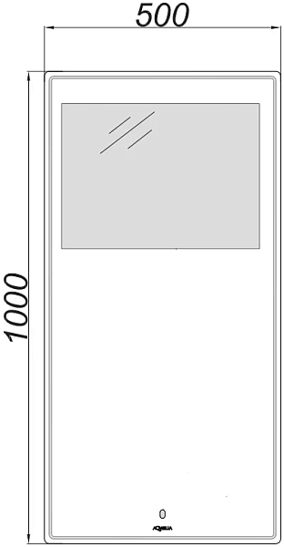 Зеркало Aqwella UM UM0205 с подсветкой, 50 см