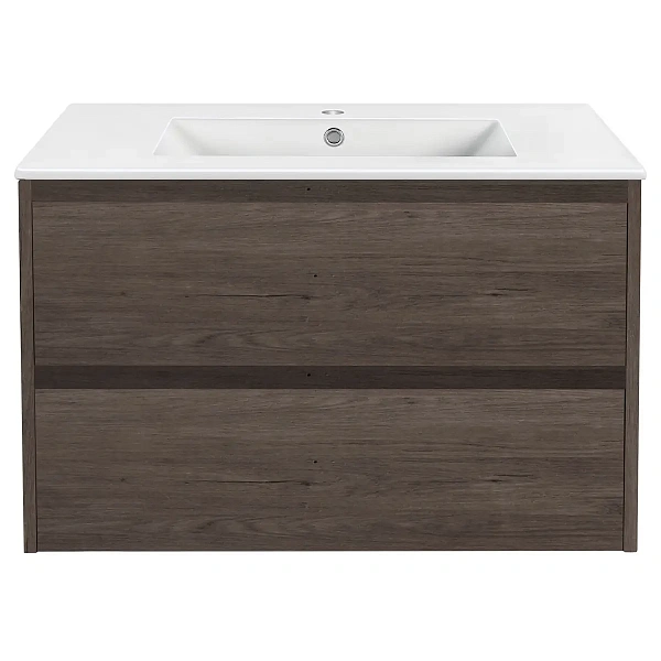 Тумба под раковину Vincea Gio 800 подвесная, 2 выкатных ящика soft-close, R.Oak