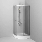 W88E-205-080MT64 X-Joy Twin Slide,  Душевое ограждение c поддоном, 80x80, профиль мат хром