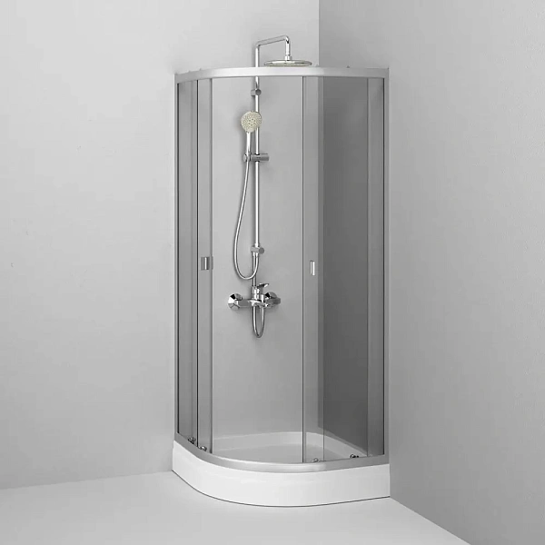 W88E-205-080MT64 X-Joy Twin Slide,  Душевое ограждение c поддоном, 80x80, профиль мат хром