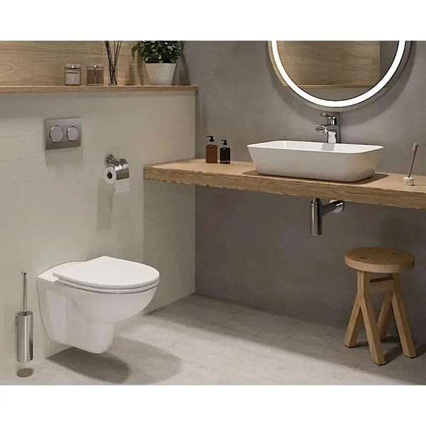 Инсталляция с унитазом VITRA S10 9842B003-7206 кнопка хром