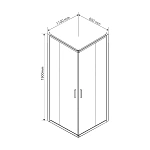Душевой уголок Vincea Garda VSS-1G8011CLB, 1100*800, черный, стекло прозрачное