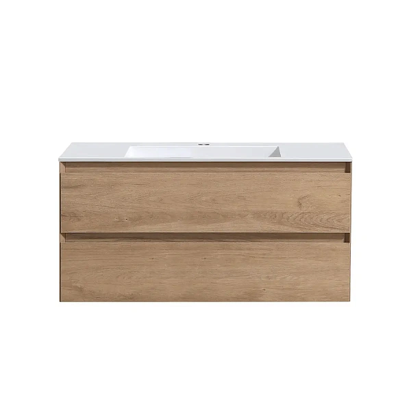 Тумба под раковину Vincea Luka 1000 подвесная, 2 выкатных ящика soft-close, N.Oak